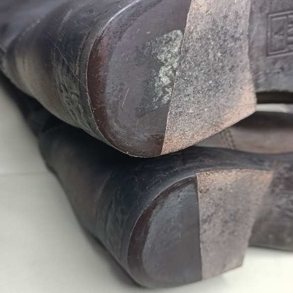 Frye Melissa Brown Leather Pull-on Knee High Cowboy Boots Size 8.5 B - Picture 8 of 14